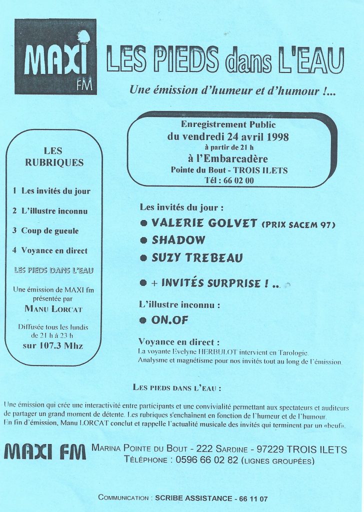 MAXI fm "les pieds dans l"eau" une formidable emission en animation extérieure.