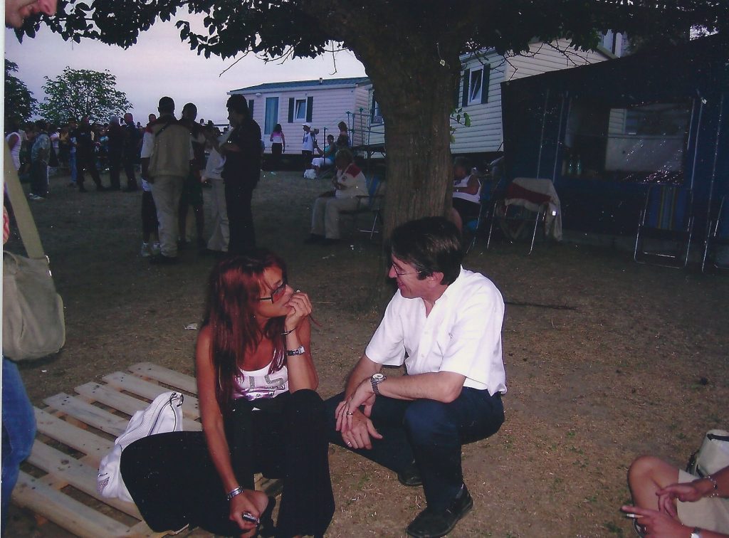 Retrouvailles avec Julie PIETRI le 8 aout 2004 pour la fête des Vignerons à RUOMS