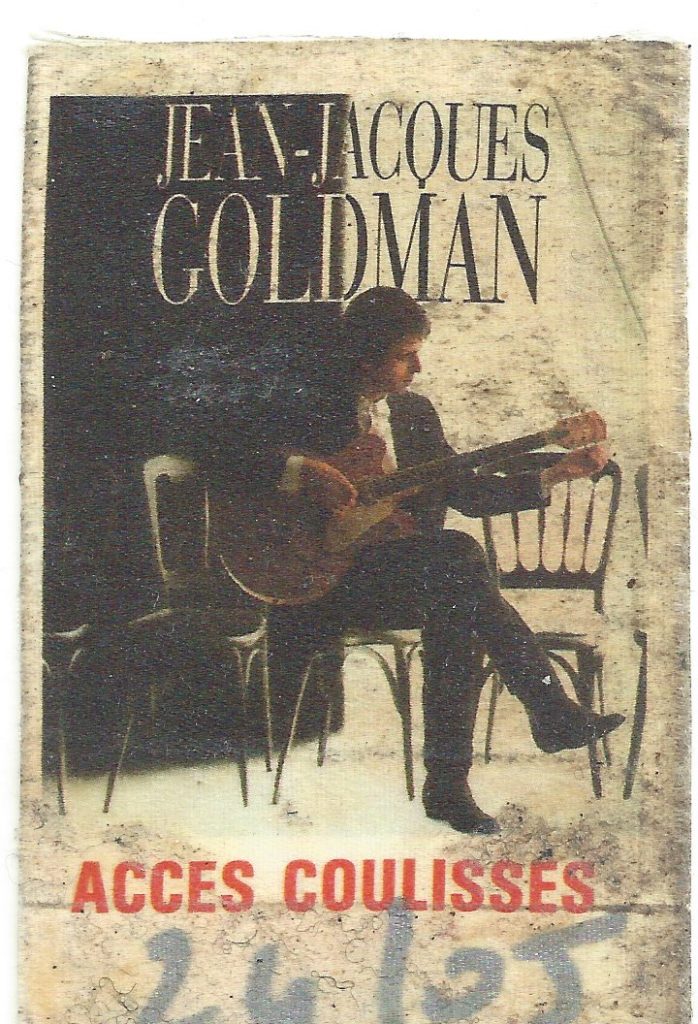 Backtage concert Goldman